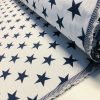 Christmas Stars Jacquard Double Face Gobelin Fabric Material for Curtains Home Decor Upholstery - 55"/140cm Wide - WHITE & NAVY BLUE - Image 5