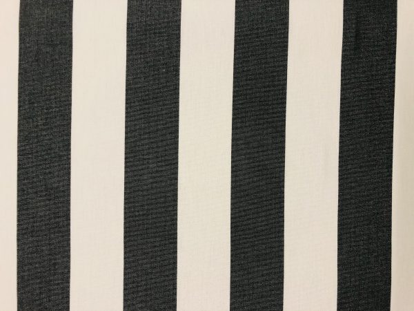 Black & White Striped DRALON Outdoor Fabric Acrylic Waterproof Upholstery Material For Cushion Gazebo Beach - 63"/160cm Wide - Image 2
