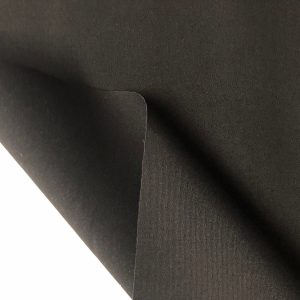 Black Plain DRALON Outdoor Fabric Solid Acrylic Teflon Waterproof Upholstery Material For Cushion Gazebo Beach - 125"/320cm Wide