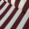 Burgundy & White Striped DRALON Outdoor Fabric Acrylic Teflon Waterproof Upholstery Material For Cushion Gazebo Beach - 63"/160cm Wide