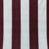 Burgundy & White Striped DRALON Outdoor Fabric Acrylic Teflon Waterproof Upholstery Material For Cushion Gazebo Beach - 63"/160cm Wide - Image 2