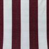 Burgundy & White Striped DRALON Outdoor Fabric Acrylic Teflon Waterproof Upholstery Material For Cushion Gazebo Beach - 125"/320cm Wide