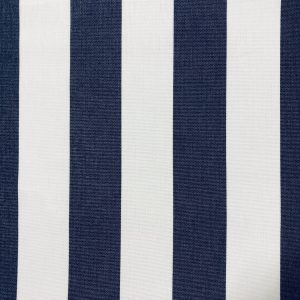 Navy Blue & White Striped DRALON Outdoor Fabric Acrylic Teflon Waterproof Upholstery Material For Cushion Gazebo Beach - 125"/320cm Wide