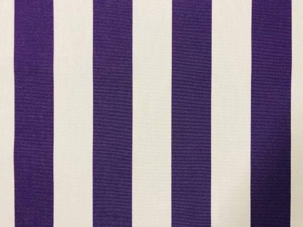 Purple & White Striped DRALON Outdoor Fabric Acrylic Teflon Waterproof Upholstery Material For Cushion Gazebo Beach - 125"/320cm Extra Wide