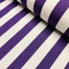Purple & White Striped DRALON Outdoor Fabric Acrylic Teflon Waterproof Upholstery Material For Cushion Gazebo Beach - 125"/320cm Extra Wide - Image 2