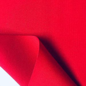 Red Plain DRALON Outdoor Fabric Solid Acrylic Teflon Waterproof Upholstery Material For Cushion Gazebo Beach - 125"/320cm Extra Wide