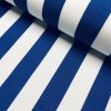 Royal Blue & White Striped DRALON Outdoor Fabric Acrylic Teflon Waterproof Upholstery Material For Cushion Gazebo Beach - 63"/160cm Wide