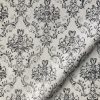 Floral Damask Antique Print Fabric Spanish Tile Baroque Material Vintage Look Upholstery Curtains Dressmaking 55''/140cm wide - Grey & White