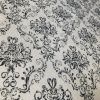 Floral Damask Antique Print Fabric Spanish Tile Baroque Material Vintage Look Upholstery Curtains Dressmaking 55''/140cm wide - Grey & White - Image 8