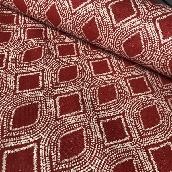 Art Deco Damask Rhombus Diamond Print Fabric Argyle Floral Cotton Material for Curtains Upholstery Home Decor - 55"/140cm wide - Image 13