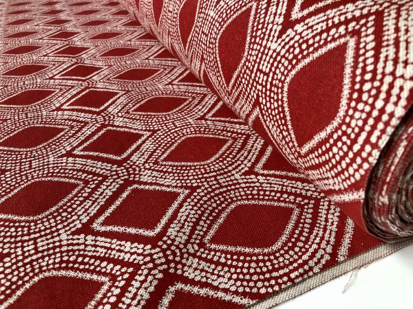 Art Deco Damask Rhombus Diamond Print Fabric Argyle Floral Cotton Material for Curtains Upholstery Home Decor - 55"/140cm wide - Image 11