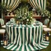 Emerald Green & White Striped DRALON Outdoor Fabric Acrylic Teflon Waterproof Upholstery Material For Cushion Gazebo Beach - 125"/320cm Wide - Image 5