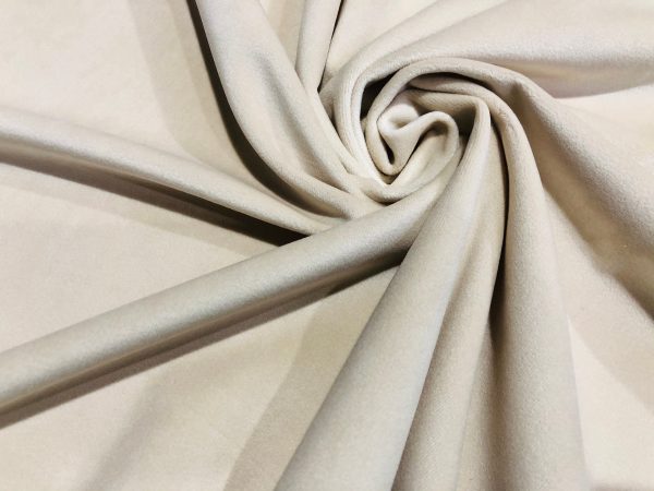 LUX Velvet Fabric Super Soft Strong Velour Material Home Decor Curtains Upholstery Dressmaking - 59"/150 cm Wide - CREAM