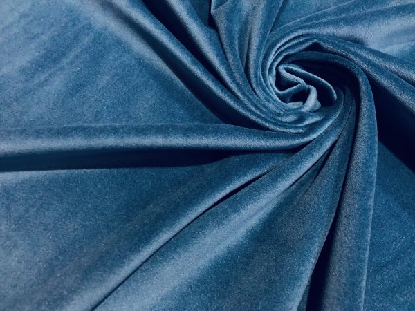 LUX Velvet Fabric Super Soft Strong Velour Material Home Decor Curtains Upholstery Dressmaking - 59"/150 cm Wide - NAVY BLUE