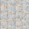 Nautical KNOTS Fabric Curtain Material for Dress Home Decor Curtain Upholstery Wooden Plank Anchor Print - 55"/ 140cm wide