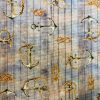 Nautical KNOTS Fabric Curtain Material for Dress Home Decor Curtain Upholstery Wooden Plank Anchor Print - 55"/ 140cm wide - Image 3