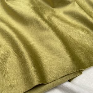 Embossed Velvet Fabric Super Soft Velour Material Home Decor Curtains Upholstery Dressmaking - 59 "/ 150 cm Wide - KHAKI GREEN