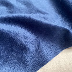 Embossed Velvet Fabric Super Soft Velour Material Home Decor Curtains Upholstery Dressmaking - 59 "/ 150 cm Wide - NAVY BLUE