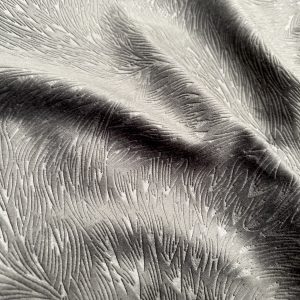 Embossed Velvet Fabric Super Soft Velour Material Home Decor Curtains Upholstery Dressmaking - 59 "/ 150 cm Wide - CHARCOAL GREY
