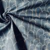 Arches Art Deco Fan Fabric Marble Effect Mermaid Fish Scale - Furnishing, Curtains, Upholstery Material - 110" or 280cm EXTRA Wide - Navy Blue & Gold - Image 2