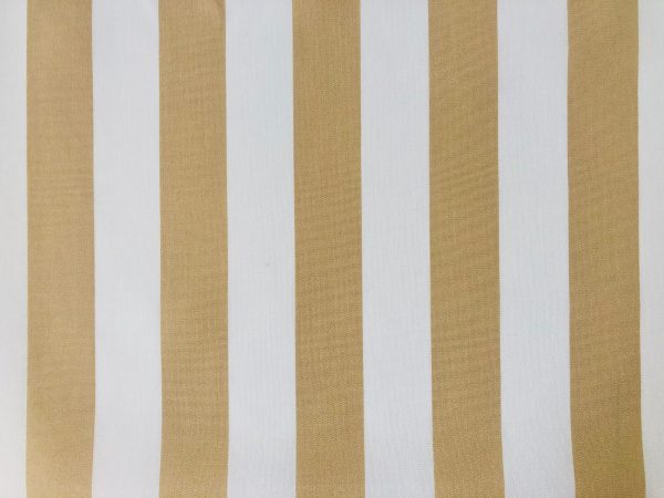Beige & White Striped DRALON Outdoor Fabric Acrylic Teflon Waterproof Upholstery Material For Cushion Gazebo Beach - 63"/160cm Wide - Image 2
