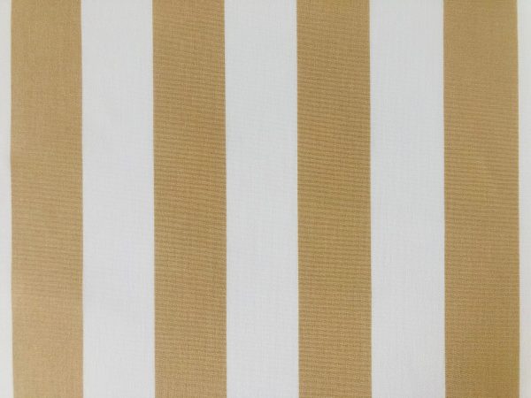 Beige & White Striped DRALON Outdoor Fabric Acrylic Teflon Waterproof Upholstery Material For Cushion Gazebo Beach - 63"/160cm Wide - Image 3