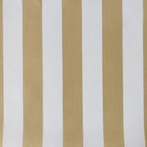 Beige & White Striped DRALON Outdoor Fabric Acrylic Teflon Waterproof Upholstery Material For Cushion Gazebo Beach - 125"/320cm Extra Wide