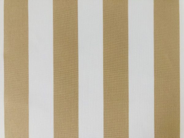 Beige & White Striped DRALON Outdoor Fabric Acrylic Teflon Waterproof Upholstery Material For Cushion Gazebo Beach - 125"/320cm Extra Wide - Image 3