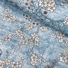 BLUE Japanese Sakura Blossom Cherry Floral Twill Curtain Fabric Oriental Furnishing Material - 55'' wide textile - Image 3