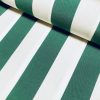 Emerald Green & White Striped DRALON Outdoor Fabric Acrylic Teflon Waterproof Upholstery Material For Cushion Gazebo Beach - 63"/160cm Wide
