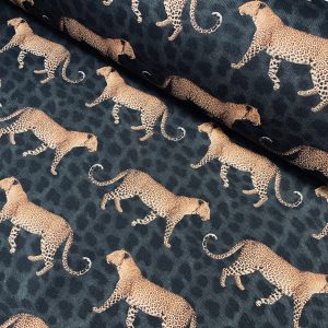 Leopard Parade DRALON Outdoor Fabric Digital Print Acrylic Teflon Waterproof Upholstery Material For Cushion Gazebo Beach - 55"/140cm Wide