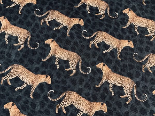 Leopard Parade DRALON Outdoor Fabric Digital Print Acrylic Teflon Waterproof Upholstery Material For Cushion Gazebo Beach - 55"/140cm Wide - Image 3