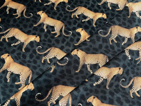 Leopard Parade DRALON Outdoor Fabric Digital Print Acrylic Teflon Waterproof Upholstery Material For Cushion Gazebo Beach - 55"/140cm Wide - Image 4