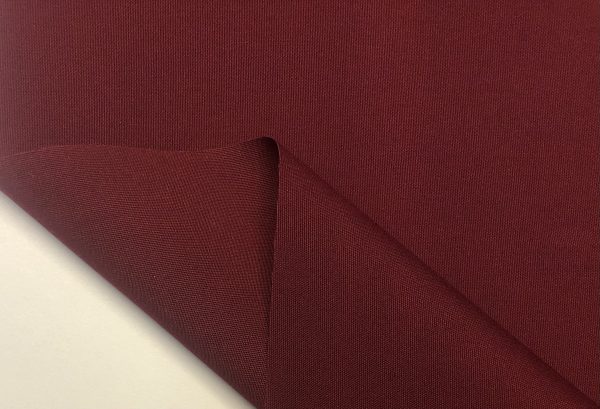 Burgundy Plain DRALON Outdoor Fabric Solid Acrylic Teflon Waterproof Upholstery Material For Cushion Gazebo Beach - 125"/320cm Extra Wide