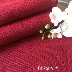 BURGUNDY Red Dyed HESSIAN 100% JUTE Fabric Sacking Material 10oz Fine Natural Burlap for Wedding, Table Runner, Curtains - 150cm or 59" Wide