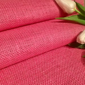CANDY Pink Dyed HESSIAN 100% JUTE Fabric Sacking Material - 10oz Fine Natural Burlap for Wedding, Table Runner, Curtains - 150cm or 59" Wide