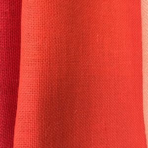 CORAL Red Dyed HESSIAN 100% JUTE Fabric Sacking Material - 10oz Fine Natural Burlap for Wedding, Table Runner, Curtains - 150cm or 59" Wide