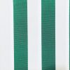 Emerald Green & White Striped DRALON Outdoor Fabric Acrylic Teflon Waterproof Upholstery Material For Cushion Gazebo Beach - 125"/320cm Wide
