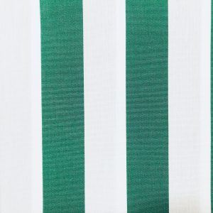Emerald Green & White Striped DRALON Outdoor Fabric Acrylic Teflon Waterproof Upholstery Material For Cushion Gazebo Beach - 125"/320cm Wide