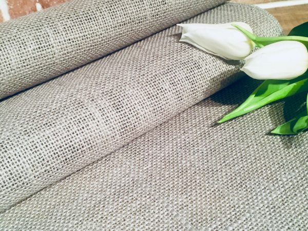 GREY Rustic Burlap Jute Runners For Events, Weddings, Home - Jute Hessian Table Runner - 12'' or 30cm wide - Image 4