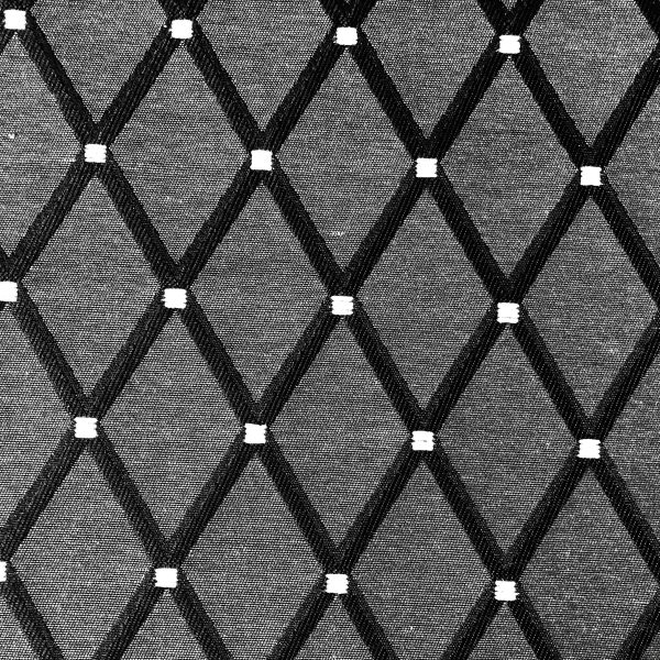 Linen Look BLACK Embroidered Rhombus Culla Fabric Furnishing Curtain Upholstery Dressmaking Cotton Lurex Material 55"/140cm Wide Canvas