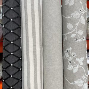 Linen Look GREY MIX & MATCH Culla Collection Fabric Furnishing Curtain Upholstery Dressmaking Cotton Material 55"/140cm Wide Canvas