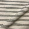Linen Look White STRIPES Culla Fabric Furnishing Curtain Upholstery Dressmaking Cotton Material 110″/280cm EXTRA Wide Canvas - GREY - Image 2