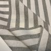 Linen Look White STRIPES Culla Fabric Furnishing Curtain Upholstery Dressmaking Cotton Material 110″/280cm EXTRA Wide Canvas - GREY - Image 4
