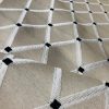 Linen Look NATURAL Embroidered Rhombus Culla Fabric Furnishing Curtain Upholstery Dressmaking Cotton Lurex Material 55"/140cm Wide Canvas - Image 2