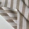 Linen Look White STRIPES Culla Fabric Furnishing Curtain Upholstery Dressmaking Cotton Material 110″/280cm EXTRA Wide Canvas - NATURAL - Image 2