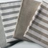 Linen Look White STRIPES Culla Fabric Furnishing Curtain Upholstery Dressmaking Cotton Material 110″/280cm EXTRA Wide Canvas - NATURAL - Image 7