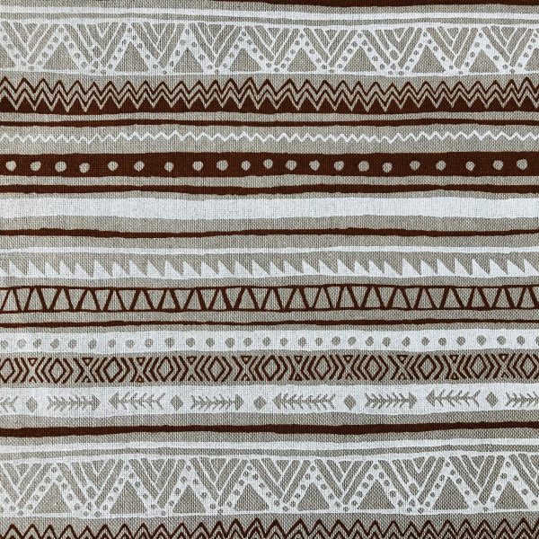 Maya Stripes Tribal Indian Pattern Mexican Aztec Ornament Ethnic Fabric Geometric Print Furnishing Upholstery Material 55"/140cm Wide
