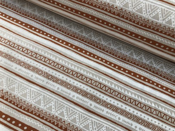 Maya Stripes Tribal Indian Pattern Mexican Aztec Ornament Ethnic Fabric Geometric Print Furnishing Upholstery Material 55"/140cm Wide - Image 2