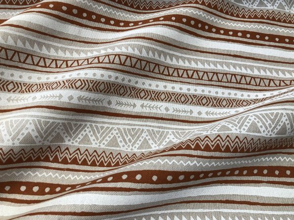 Maya Stripes Tribal Indian Pattern Mexican Aztec Ornament Ethnic Fabric Geometric Print Furnishing Upholstery Material 55"/140cm Wide - Image 4